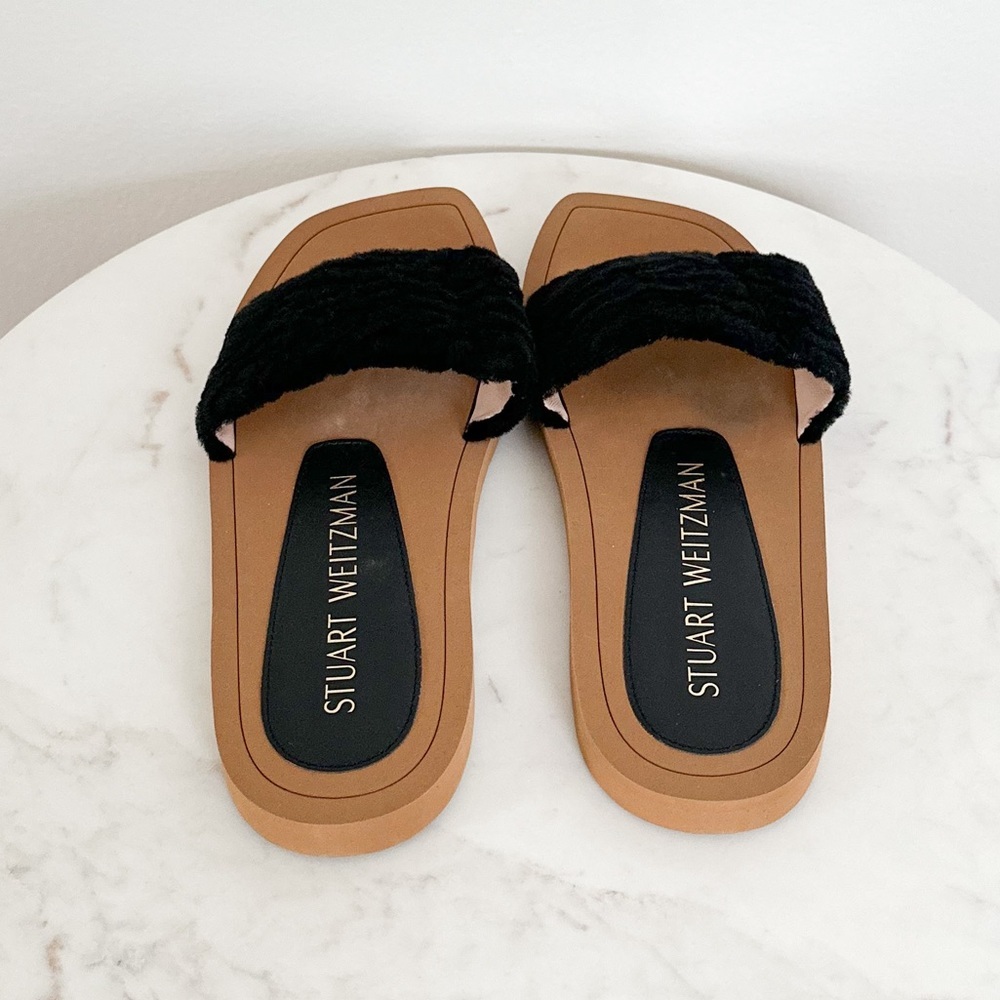 Stuart Weitzman New Cammy Leather Slide Sandals B… - image 8
